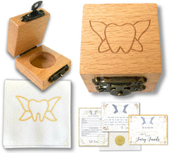 20 Moments of Tooth tooth box with clasp secures a tiny keepsake for bedtime rituals.