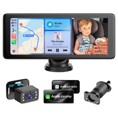25HOURS YJ1 6.86-inch display delivers crystal-clear backseat visibility for safer trips