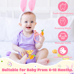 2ooya teether textured back β dot texture soothes gums