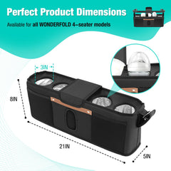3 BUZZLETT Stroller Organizer External Pouches keeps baby essentials within reach on every outing.