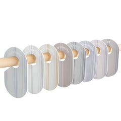 3 Sprouts closet dividers front view showing organized newborn to 2T labels.