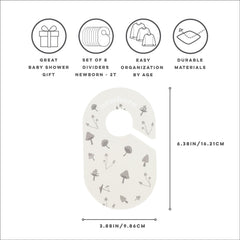 3 Sprouts closet dividers 8pc labels visible for quick size checks