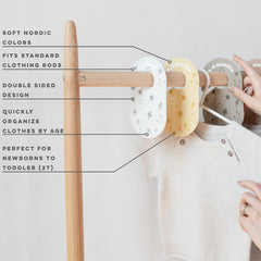 3 Sprouts closet dividers double-sided labels closeup improves visibility