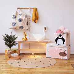 3 Sprouts hippo design toy chest adds playful decor and kid-friendly appeal