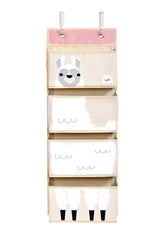 3 Sprouts over-the-door llama organizer front view for diaper and toy storage