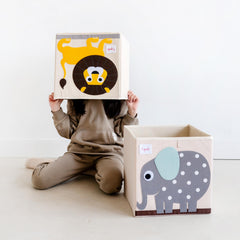 3 Sprouts toy storage cube made of durable polyester, soft to touch for kids