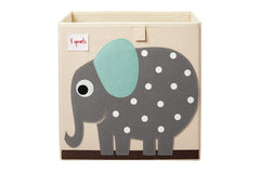 3 Sprouts toy storage cube elephant design fits neatly into a Kallax shelf for tidy play spaces