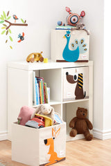3 Sprouts toy storage cube handles closeup highlights easy pull-out for kids.