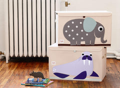 3 Sprouts Walrus reinforced seams ensure durable daily toy storage for kids.