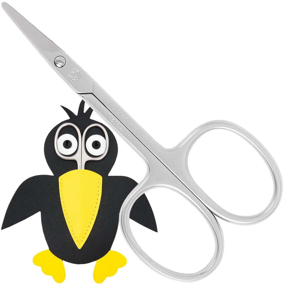 3 Swords Germany baby nail scissors Corbi case close-up, playful storage eases nail trimming for kids.
