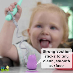 321 Grow penguin suction cup sea-foam grips smooth surfaces