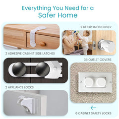 48pack baby-proofing kit drawer latches keep drawers childproofed and organized