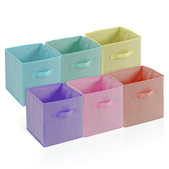 4E's Novelty pastel storage cube lavender close-up for nursery organization