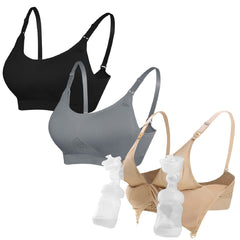 4HOW 3Pack pumping-bra hands-free-access enables one-handed pumping and convenience.