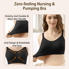 4HOW pumping-bra seamless-black-large-front for discreet wear