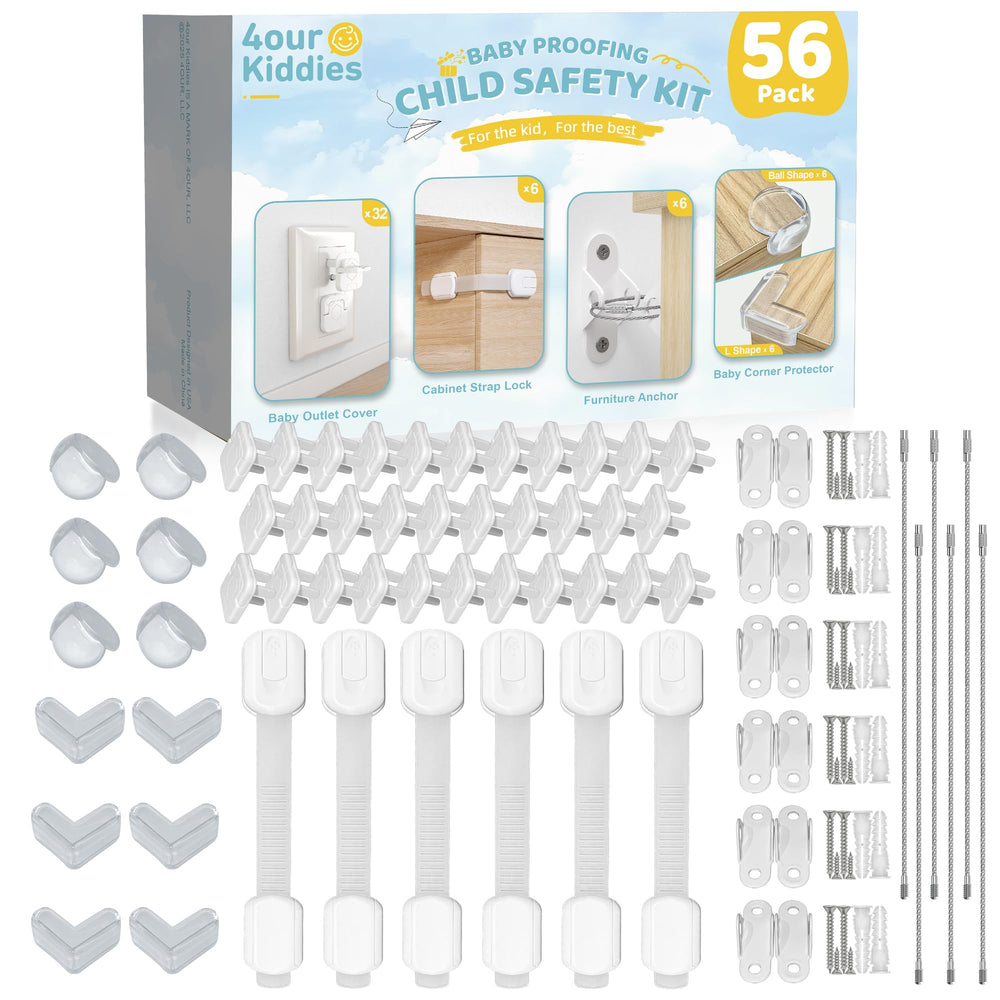 4our Kiddies cabinet locks close-up showing discreet safety and quick-access control