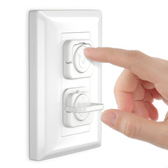 4our Kiddies outlet covers with hidden ring-pull handle enable quick adult removal.