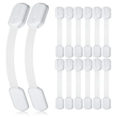 4our Kiddies cabinet locks 14-pack shown for effective baby-proofing of cabinets.