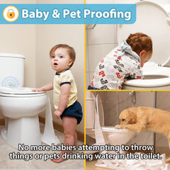 4our Kiddies lock features press-to-lock for easy one-handed use.