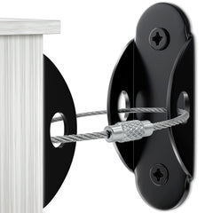 4our Kiddies wall anchors securing dresser to wall for enhanced child safety