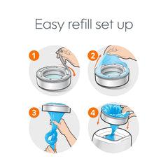 5-Star close-up seal shows strong, tidy containment for mess-free disposal.