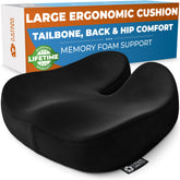 5 STARS UNITED seat cushion top view highlights 18x17 size for chair comfort