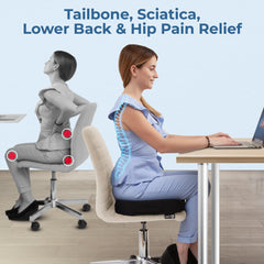 5 STARS UNITED seat cushion back view emphasizing spine-friendly alignment