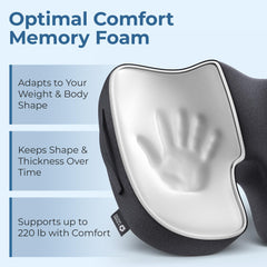 5 STARS UNITED seat cushion non-slip-base keeps cushion securely in place on any chair