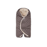 7 A.M. Baby Car Seat Blanket Ash Oak Stars print keeps baby warm on stroller outings.