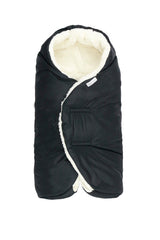7 A.M. baby car seat blanket with soft micro-fleece lining provides cozy warmth