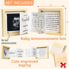 97 Decor grandparents box open reveals interior for photos and sentimental notes.