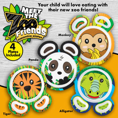 Bentology Zoo Friends alligator plate with bright colors to boost mealtime engagement.