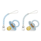 Bleu La La Luladream pacifier sky blue nipple closeup for soothing gums.