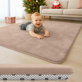 Lansber thick padded baby floor mat with velvet surface for soft tummy time and play