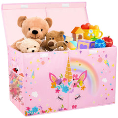 Mabahoo large toy box with lid open for quick toy access and cleanup