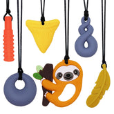 MaberryTech Direct chewy necklace sloth visual provides calming focus for anxious moments.