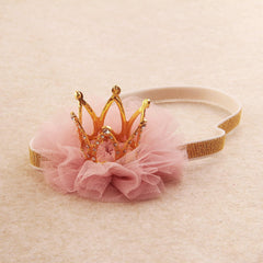 Nishine mini crown headband close-up, sparkling crown details.