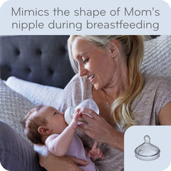 NUK Simply Natural bottle flow view illustrating natural feeding movement