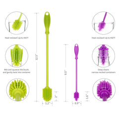 A2S Protection A-Brush nipple brush cleans baby bottle parts gently and effectively.