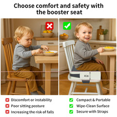 AAAini booster seat dark grey waterproof cover keeps meals clean