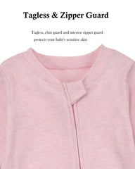 Aablexema baby footie pajamas featuring front zip for easy dressing and diaper changes.