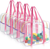 AAUQHOO 4pack PVC toy storage bags large front view for tidy playroom organization