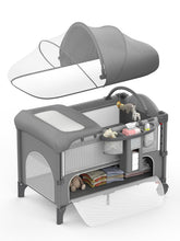 Abbi Casey baby bassinet 4in1 setup offers compact newborn sleep and play space.