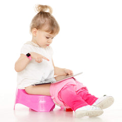 ABC123 Potty Training Watch 2 pink LED display highlights quick reminders.