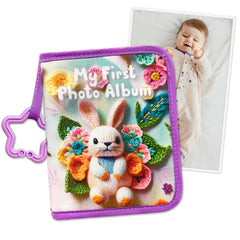 ABCKEY Baby's First Family Album front cover with vibrant patterns preserves memories beautifully.