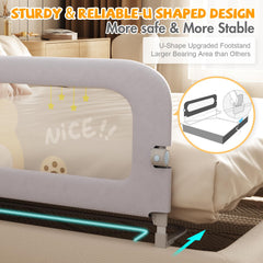 Abdtech bed guard pivot-down action enables easy access for bedtime stories.
