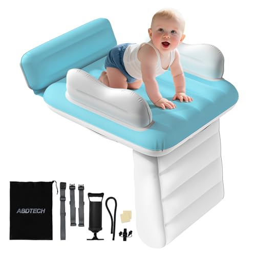 Abdtech inflatable toddler bed sky blue assembly demonstrates quick setup for on the go comfort
