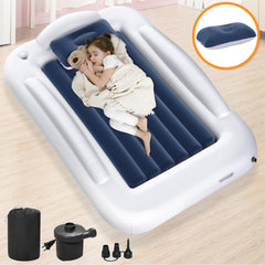 Abdtech inflatable toddler travel bed setup for quick, portable sleep option