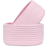 ABenkle mini oval rope basket shows compact storage for small essentials.