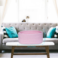 ABenkle two-pack baskets organize remotes and keys with boho charm.
